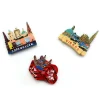 Resin fridge magnets and magnetic tourist souvenirs from Denmark, Thailand, Norway, Vienna, Prague, Czech Republic and Austria details Picture